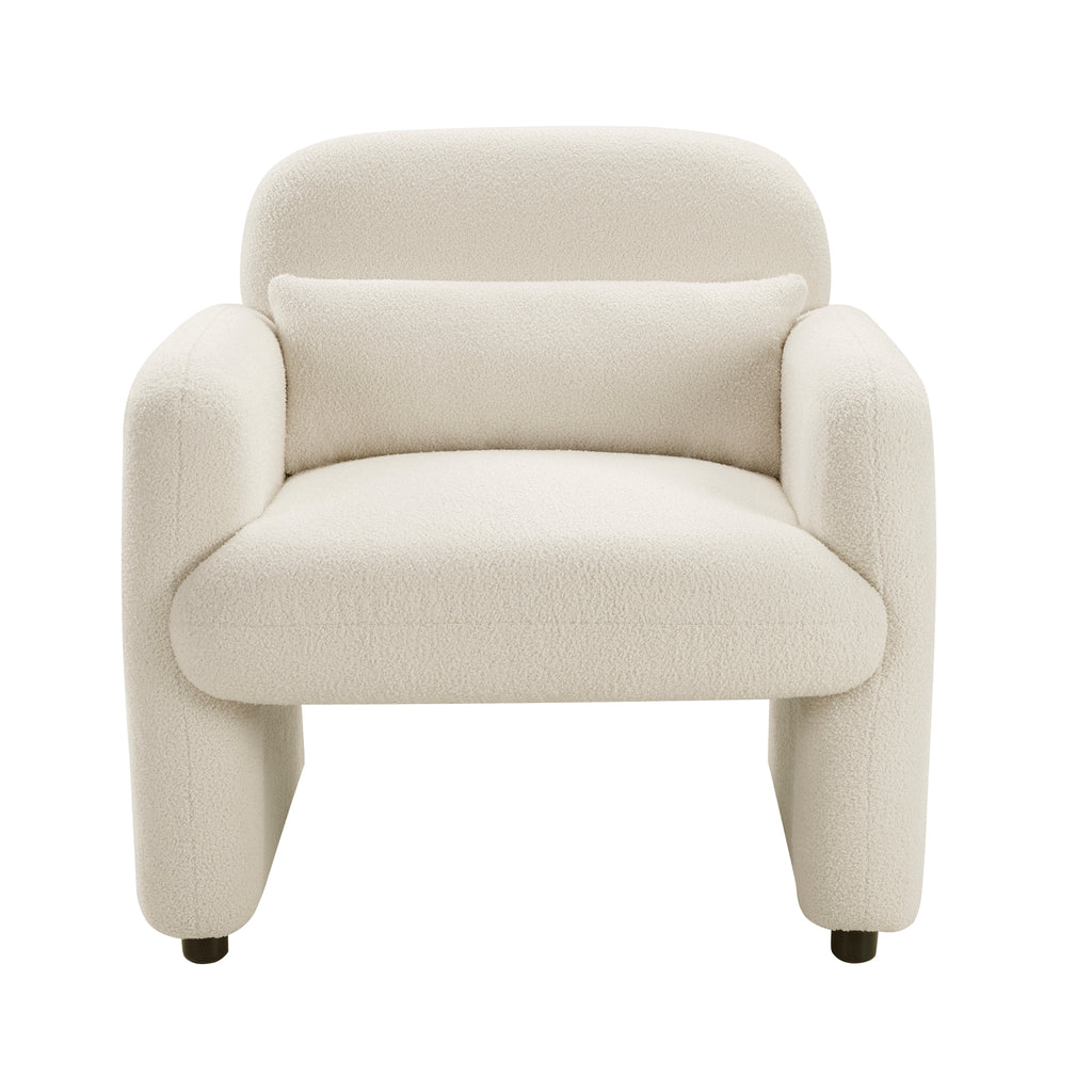 Boucle Fabric Accent Chair