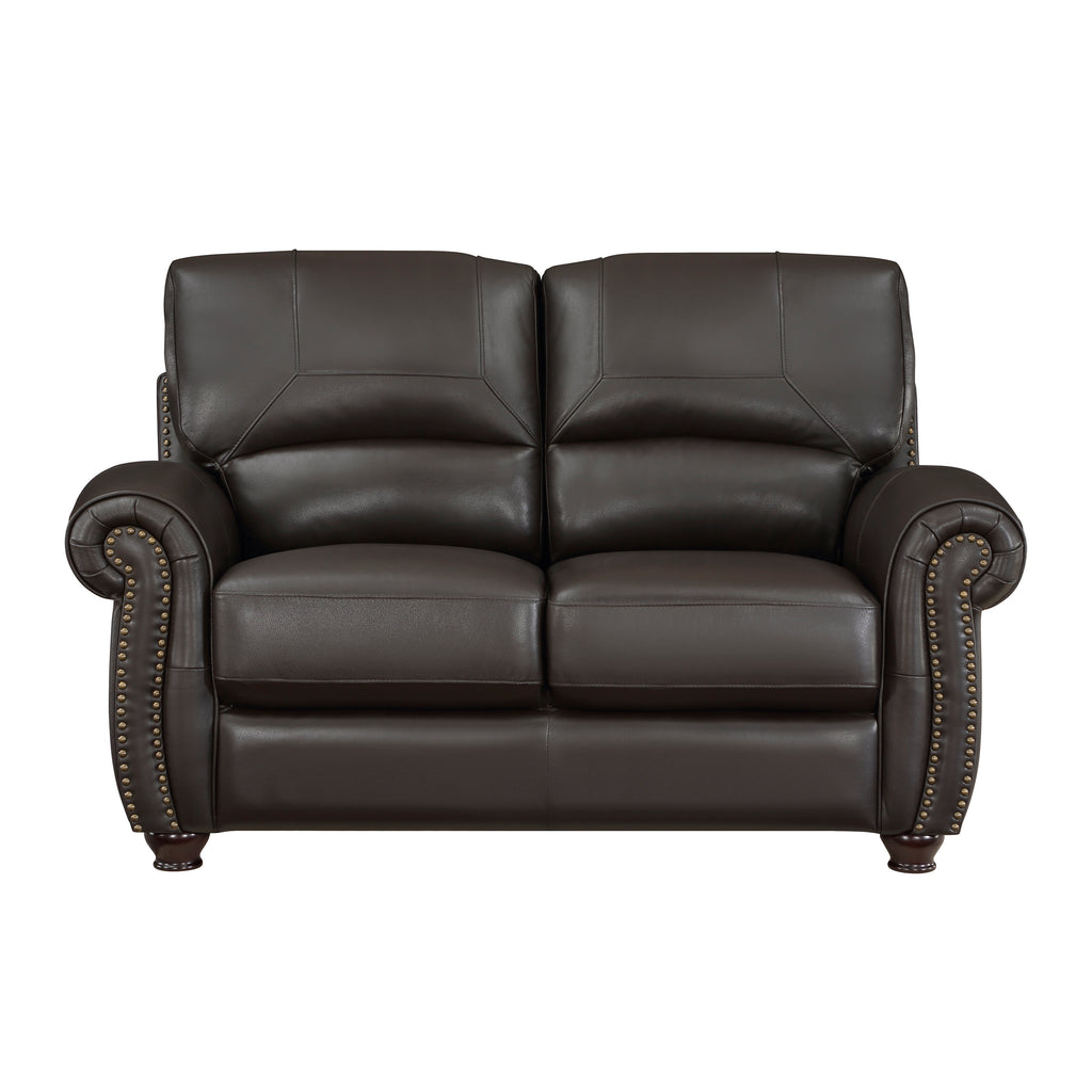 Leather Match Living Room Loveseat