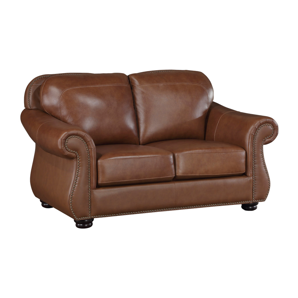 Leather Match Living Room Loveseat