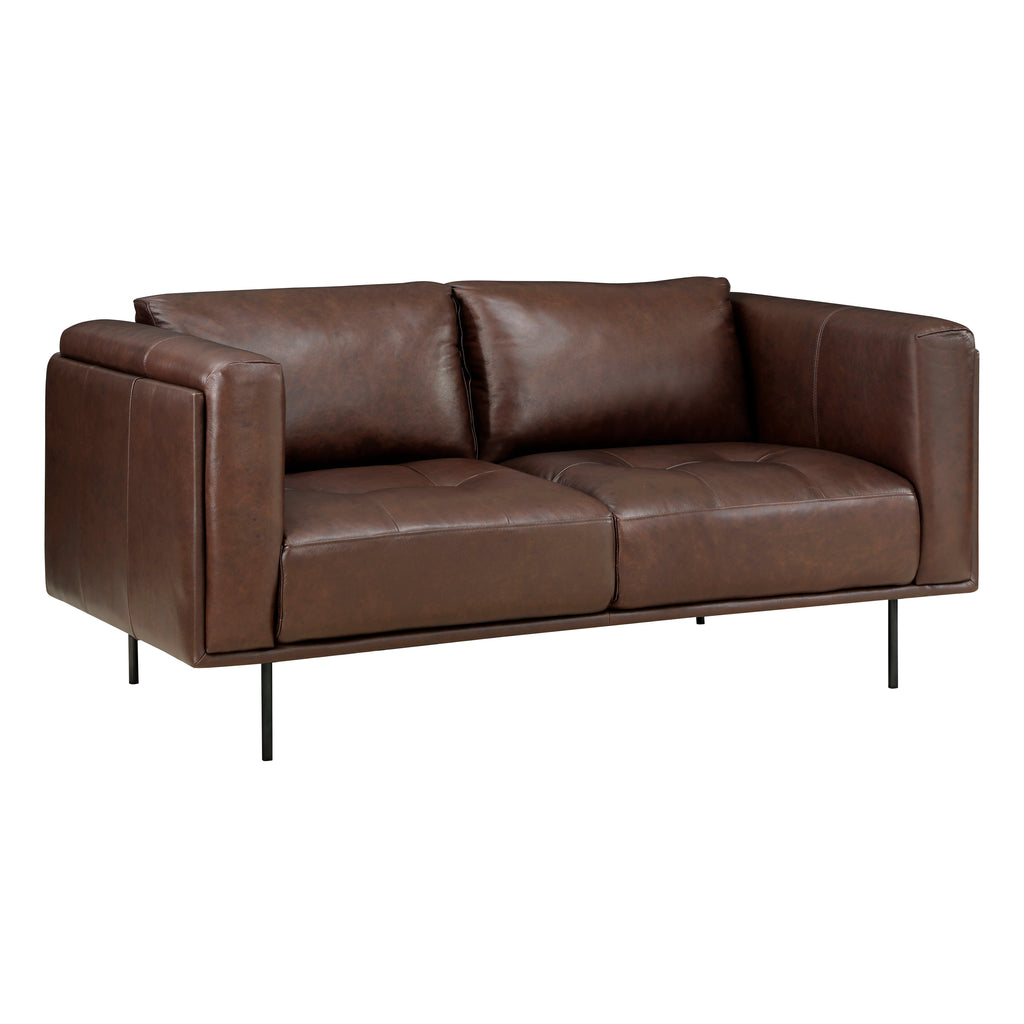 Leather Match Living Room Loveseat