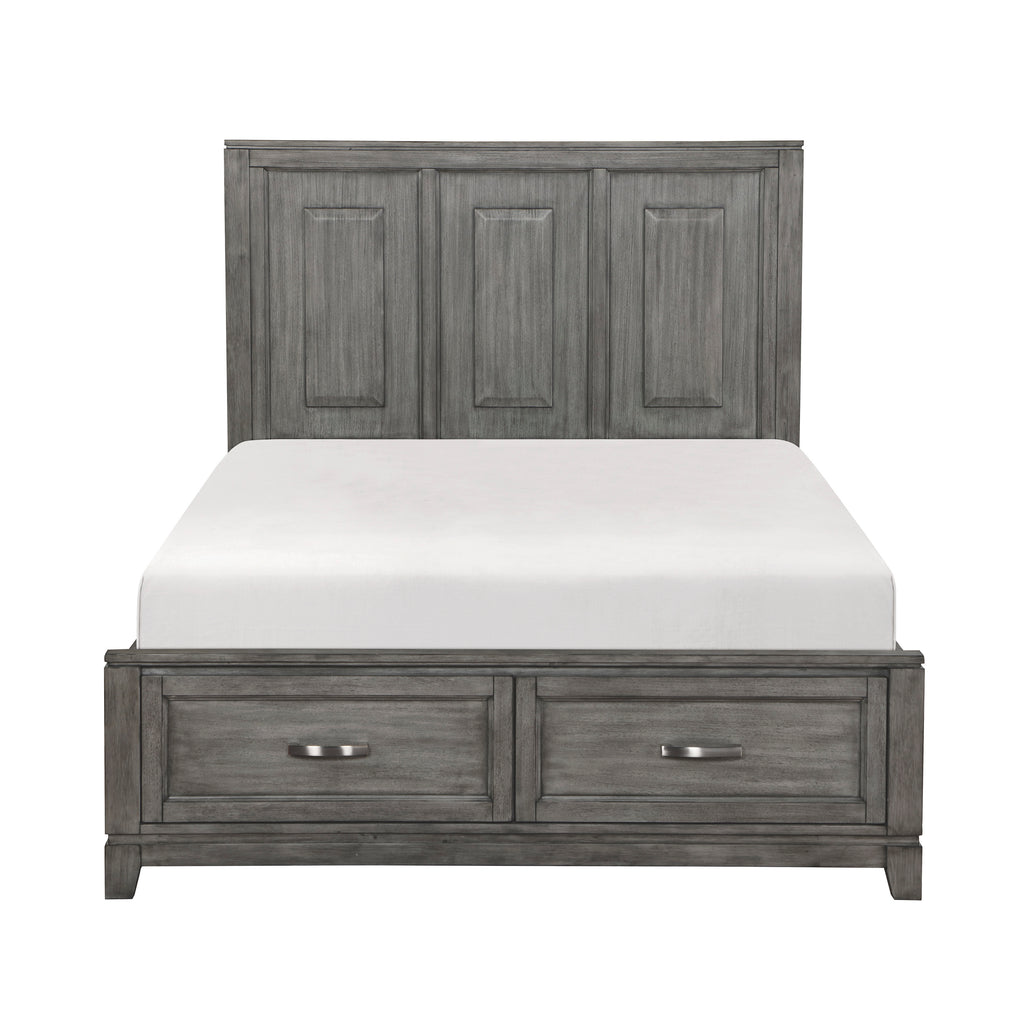 California King Platform Bed with Footboard Storage