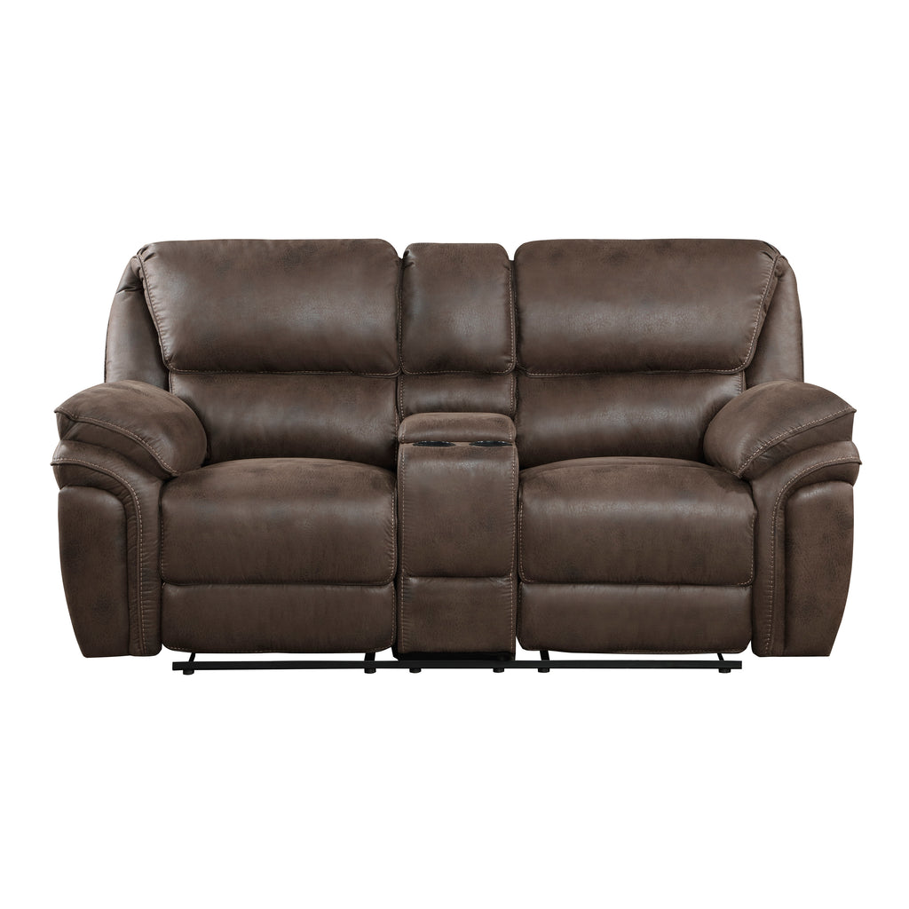 Wall-Hugger Manual Double Reclining Loveseat