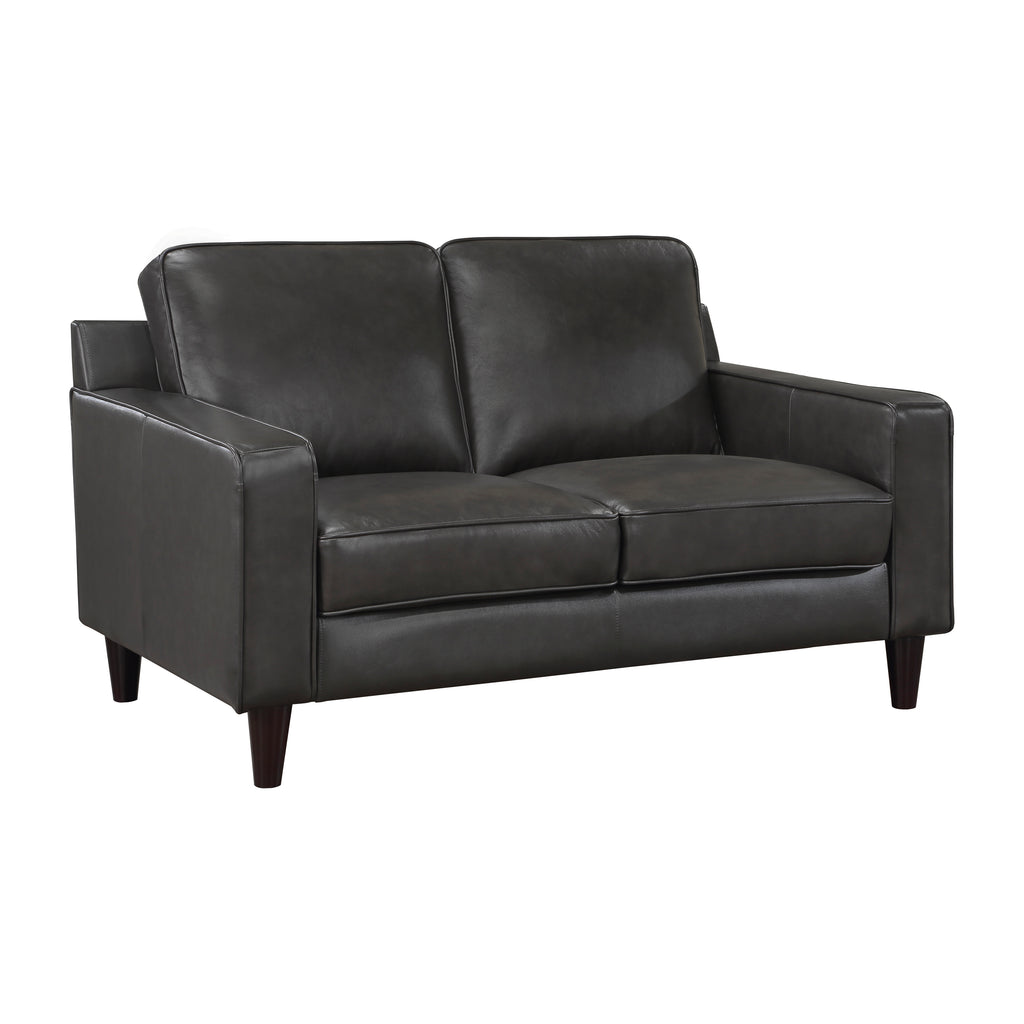Leather Match Living Room Loveseat