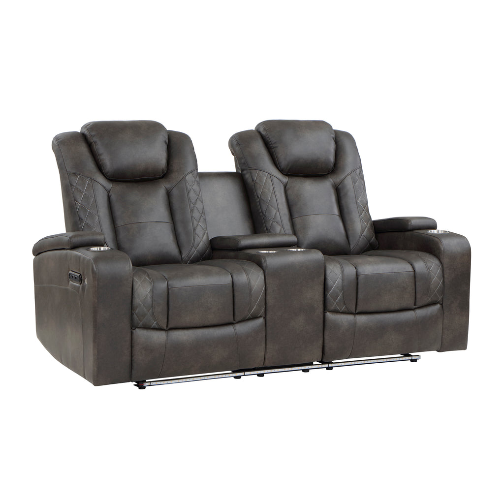 Wall-Hugger Power Double Reclining Loveseat