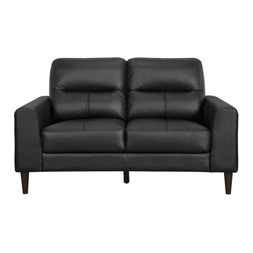 Leather Match Living Room Loveseat