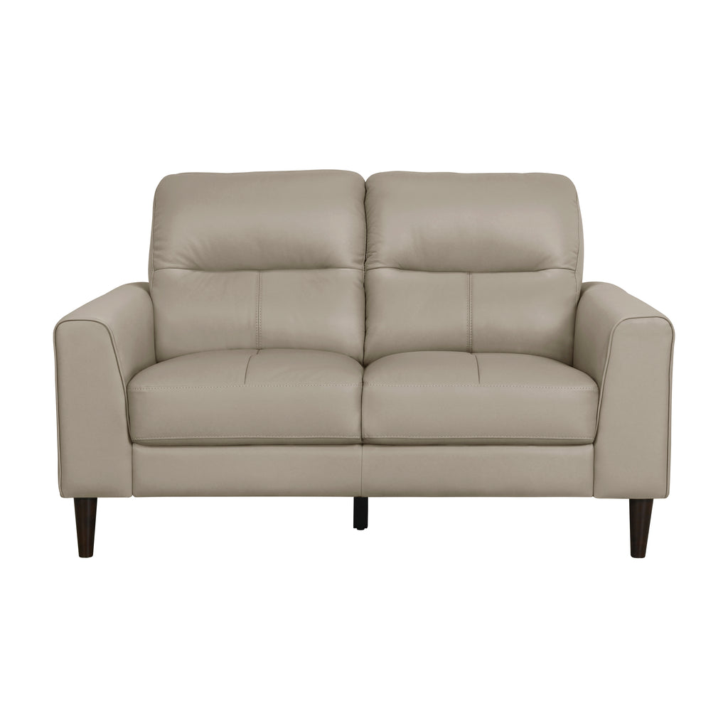 Leather Match Living Room Loveseat