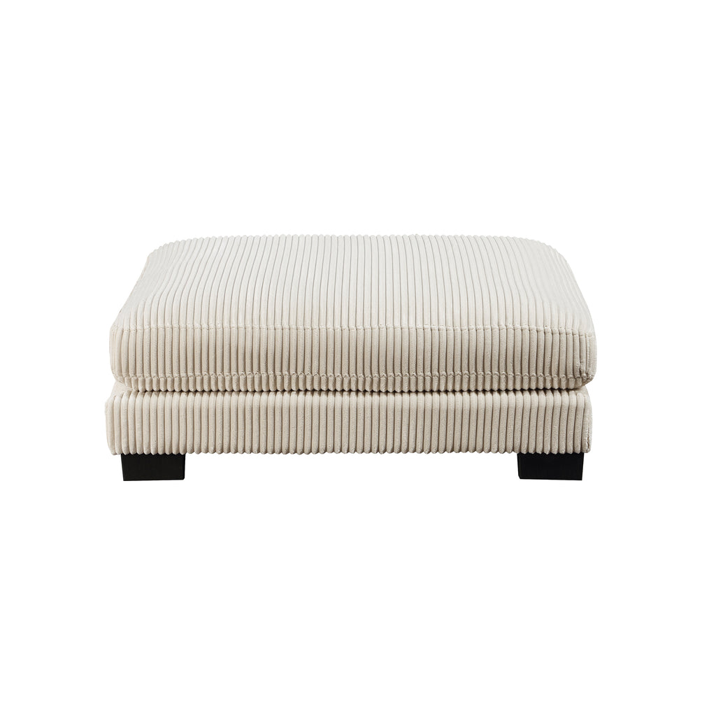 Corduroy Fabric Ottoman