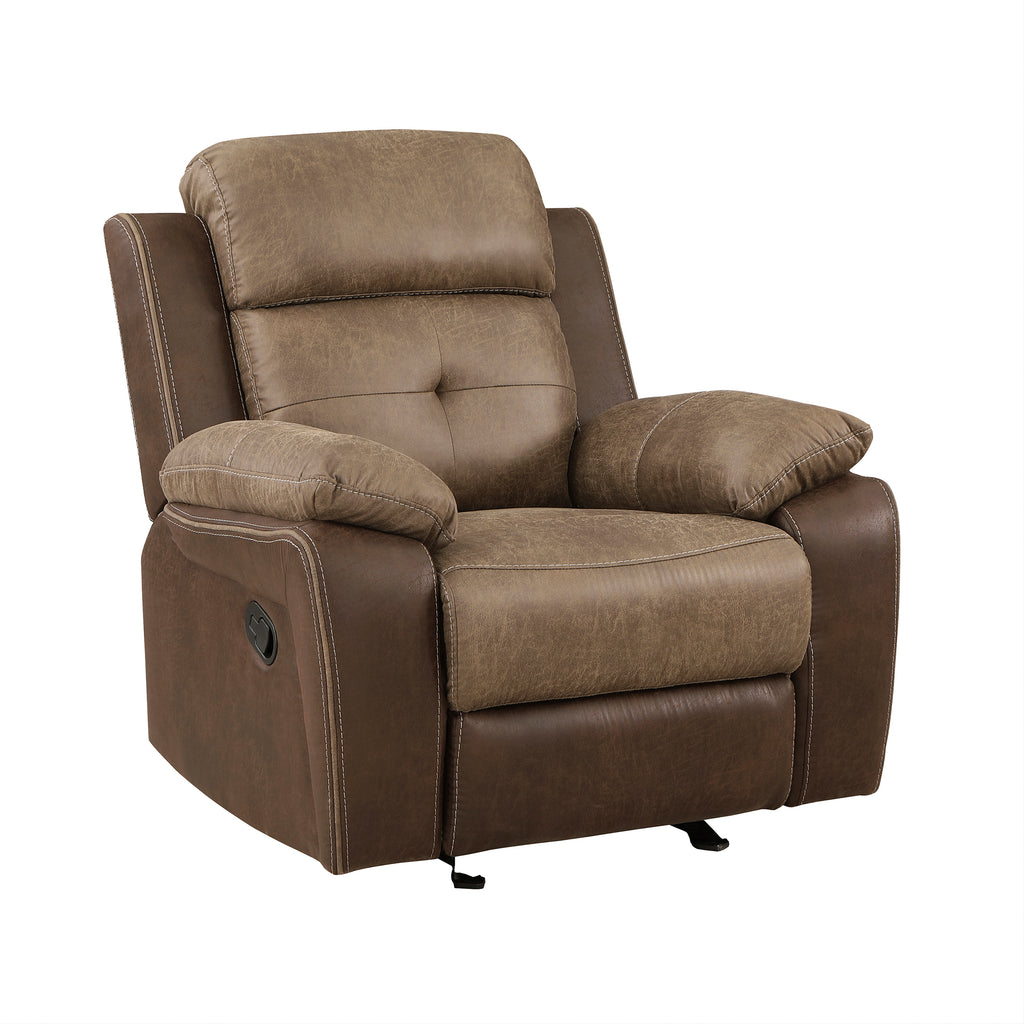 Polished Microfiber Glider Reclining Chair