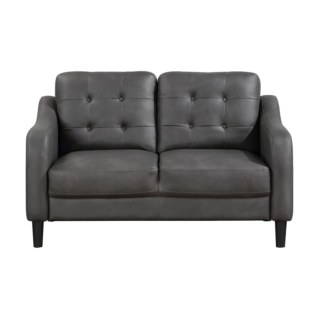 Polished Microfiber Living Room Loveseat