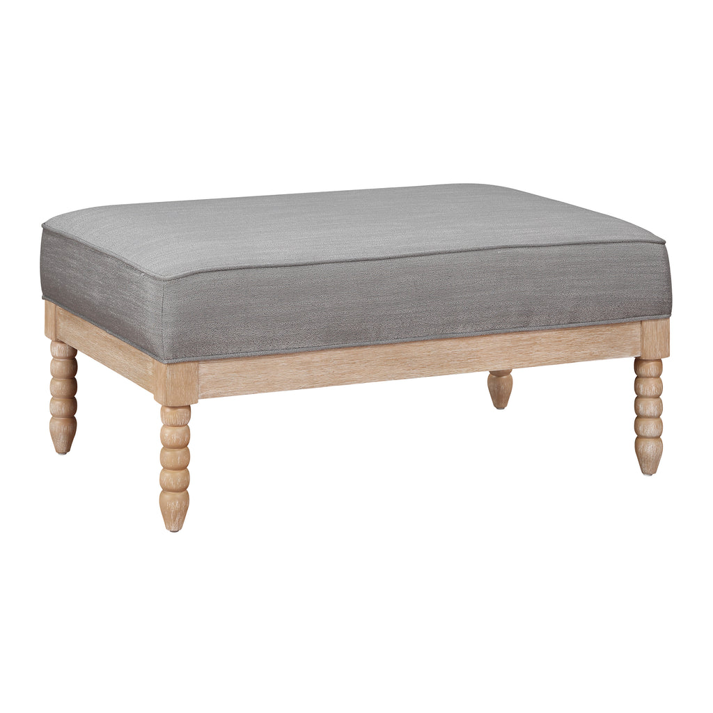 Textured Fabric Ottoman
