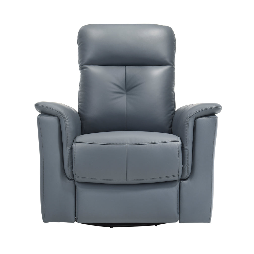 Leather Match Swivel Glider Manual Reclining Chair