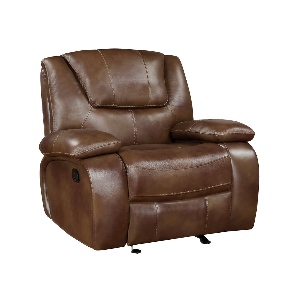 Leather Match Glider Reclining Chair