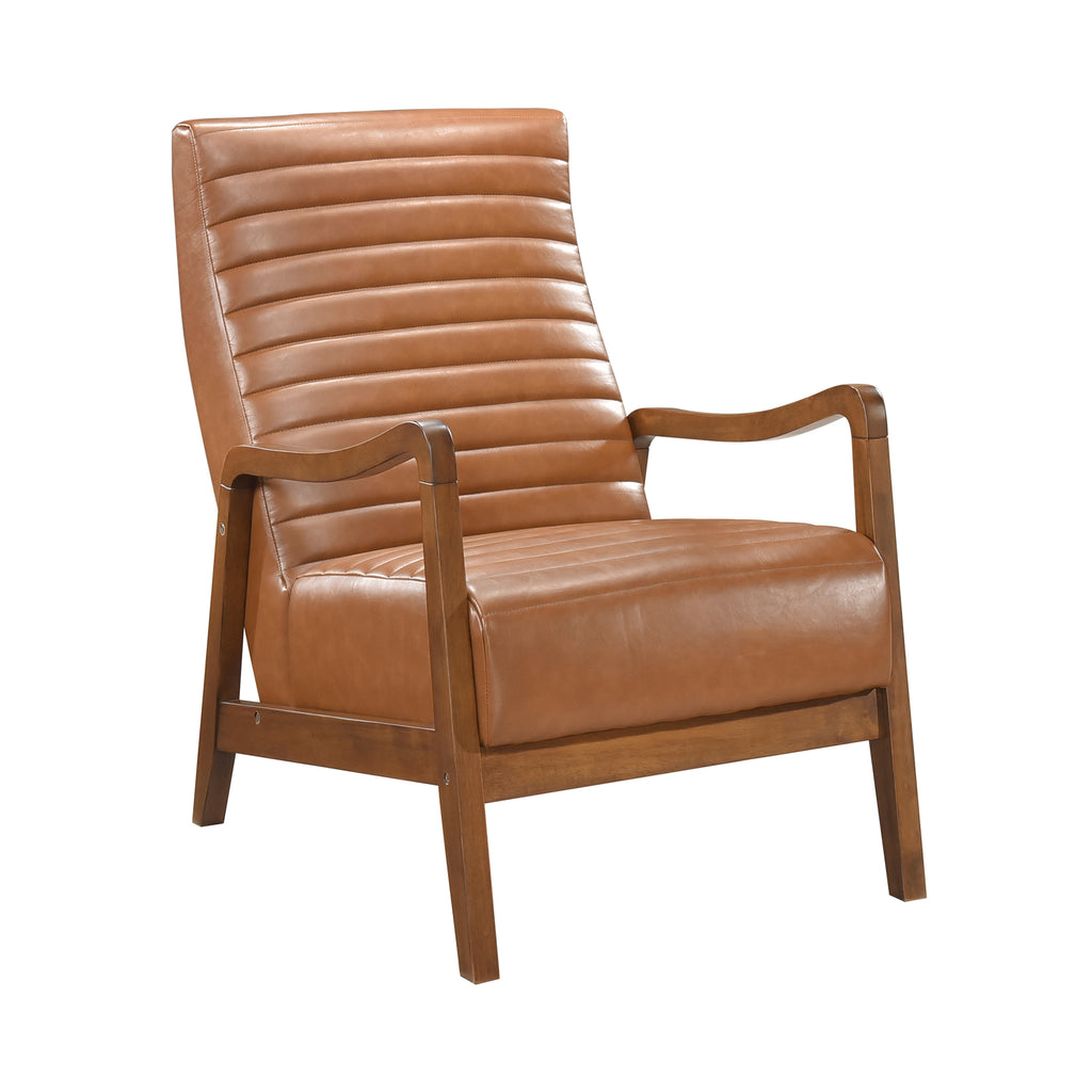 Faux Leather Accent Chair