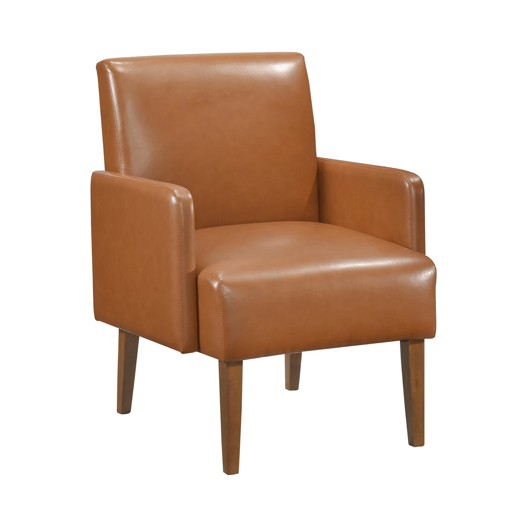 Faux Leather Accent Chair