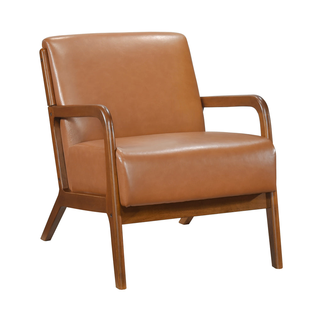 Faux Leather Accent Chair