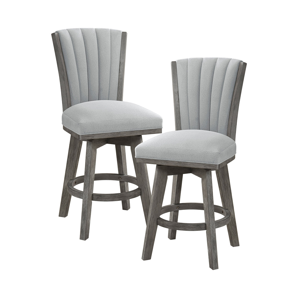 Velvet Swivel Counter Height Chair, Set of 2