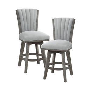 Velvet Swivel Counter Height Chair, Set of 2