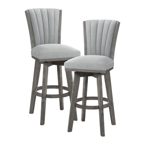 Velvet Swivel Pub Height Chair, Set of 2