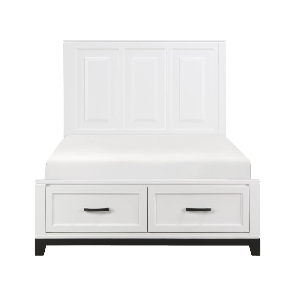 Platform Bed with Footboard Storage, Full