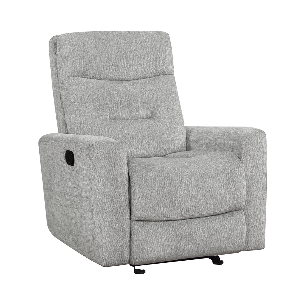 Chenille Fabric Glider Reclining Chair
