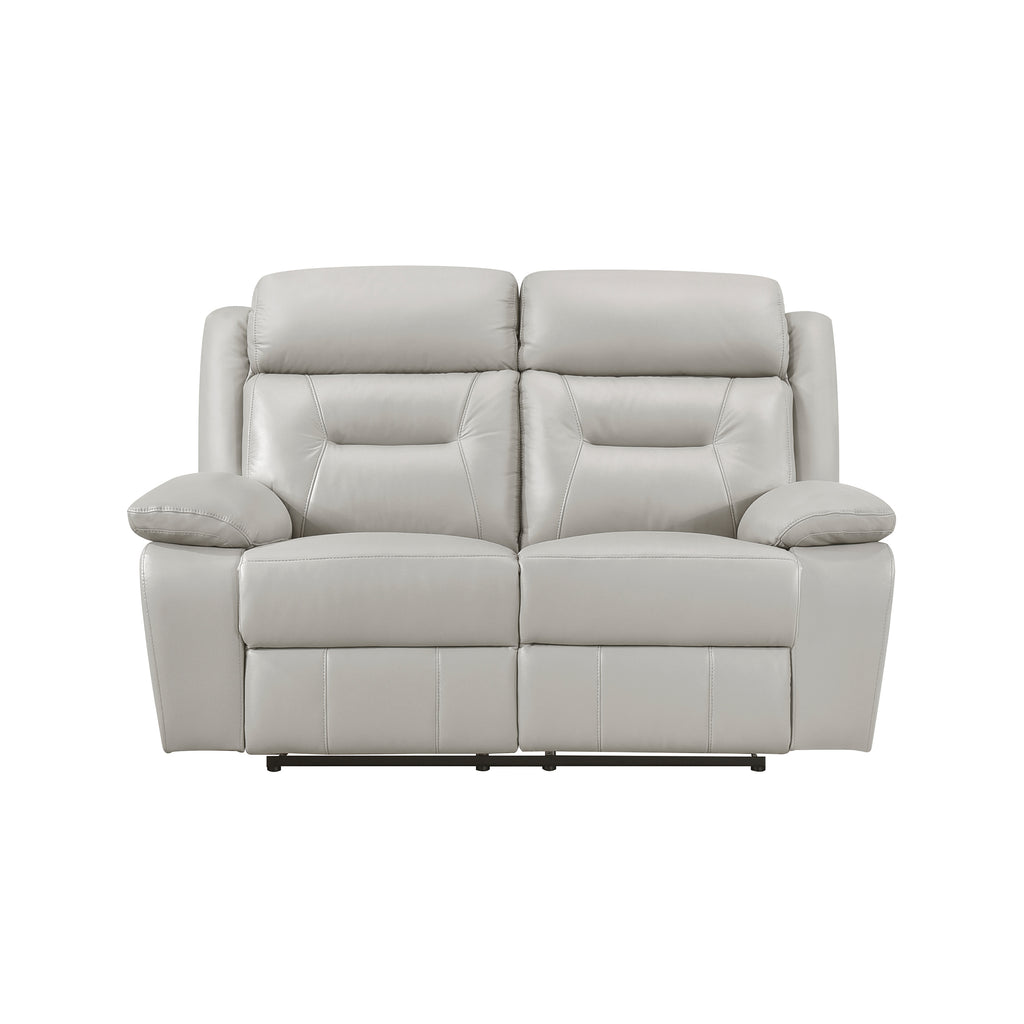 Leather Double Reclining Loveseat