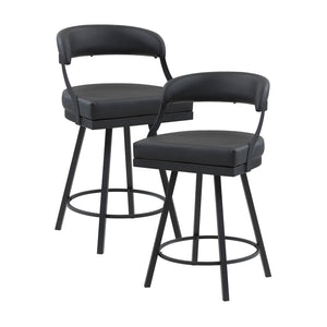 Faux Leather Swivel Counter Height Chair