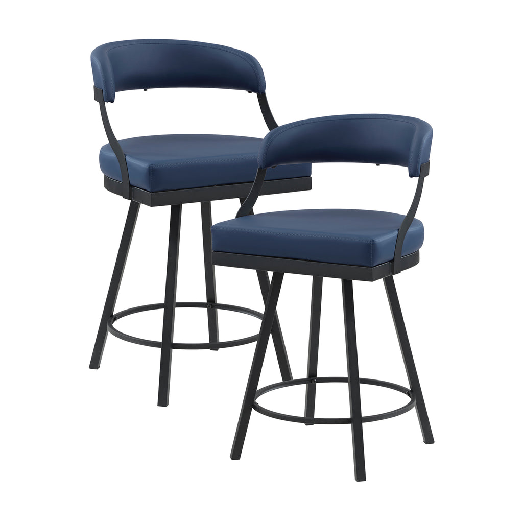 Faux Leather Swivel Counter Height Chair