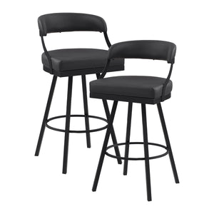 Faux Leather Swivel Pub Height Chair