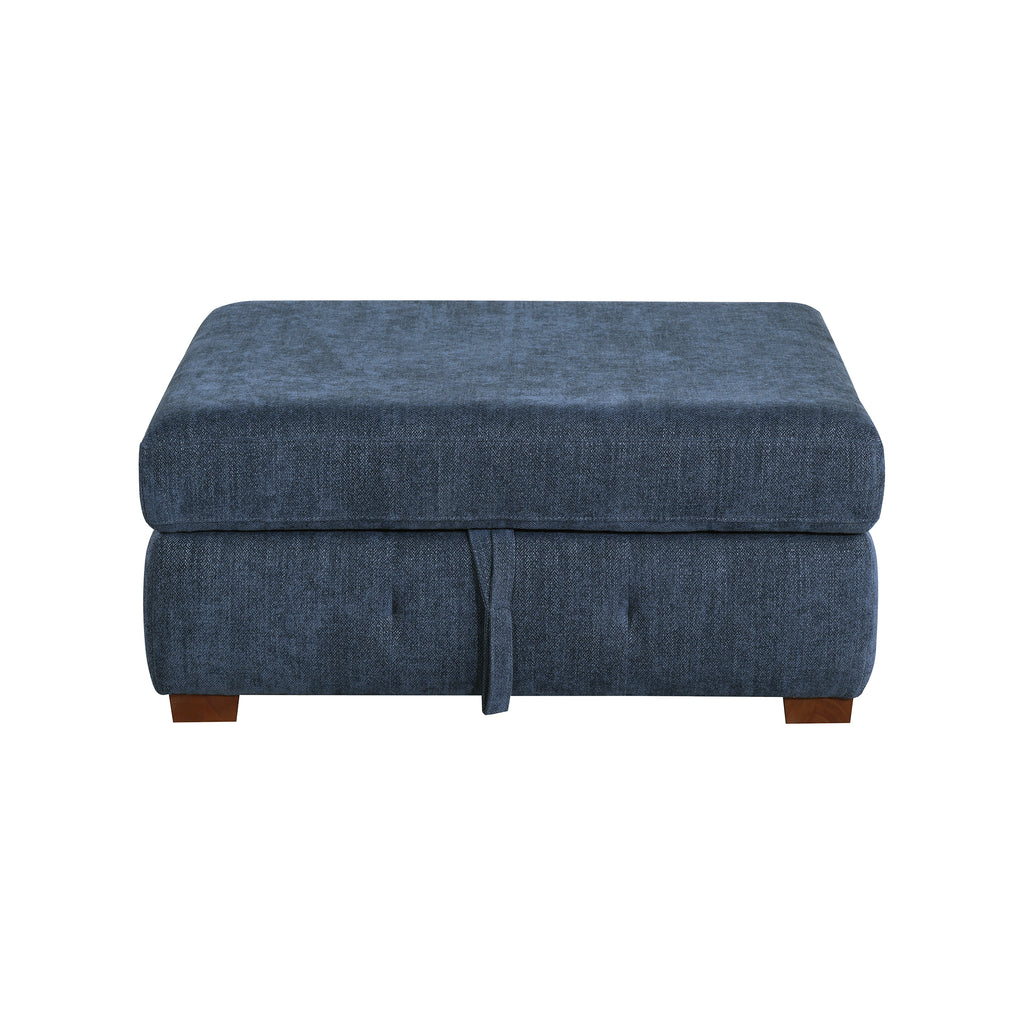 Chenille Fabric Ottoman