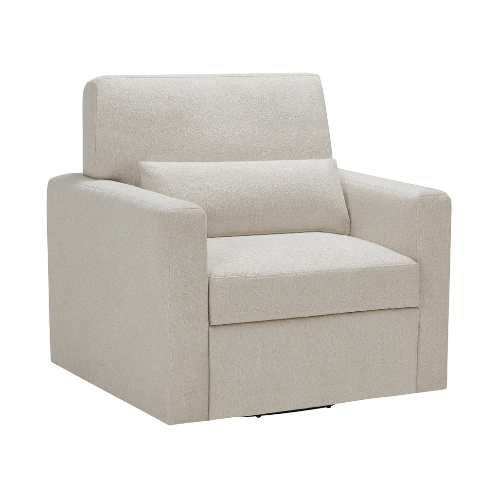 Boucle Fabric Swivel Chair