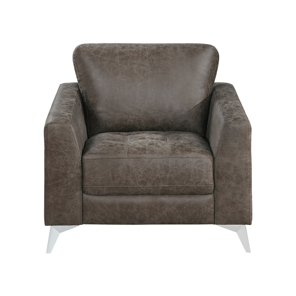 Polished Microfiber Living Room Chair