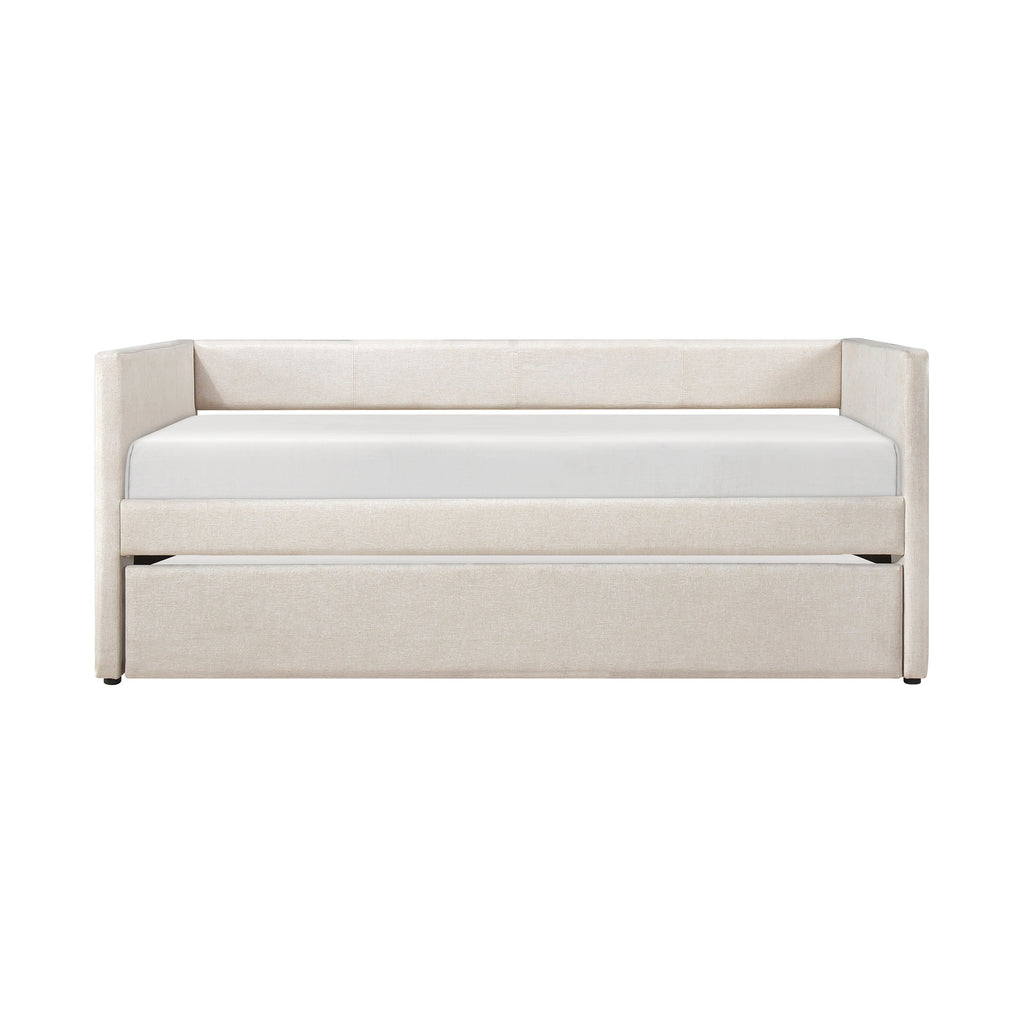 Textured Fabric Daybed with Trundle