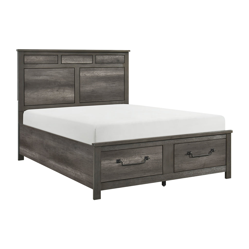 Platform Bed, Queen with Footboard Storage
