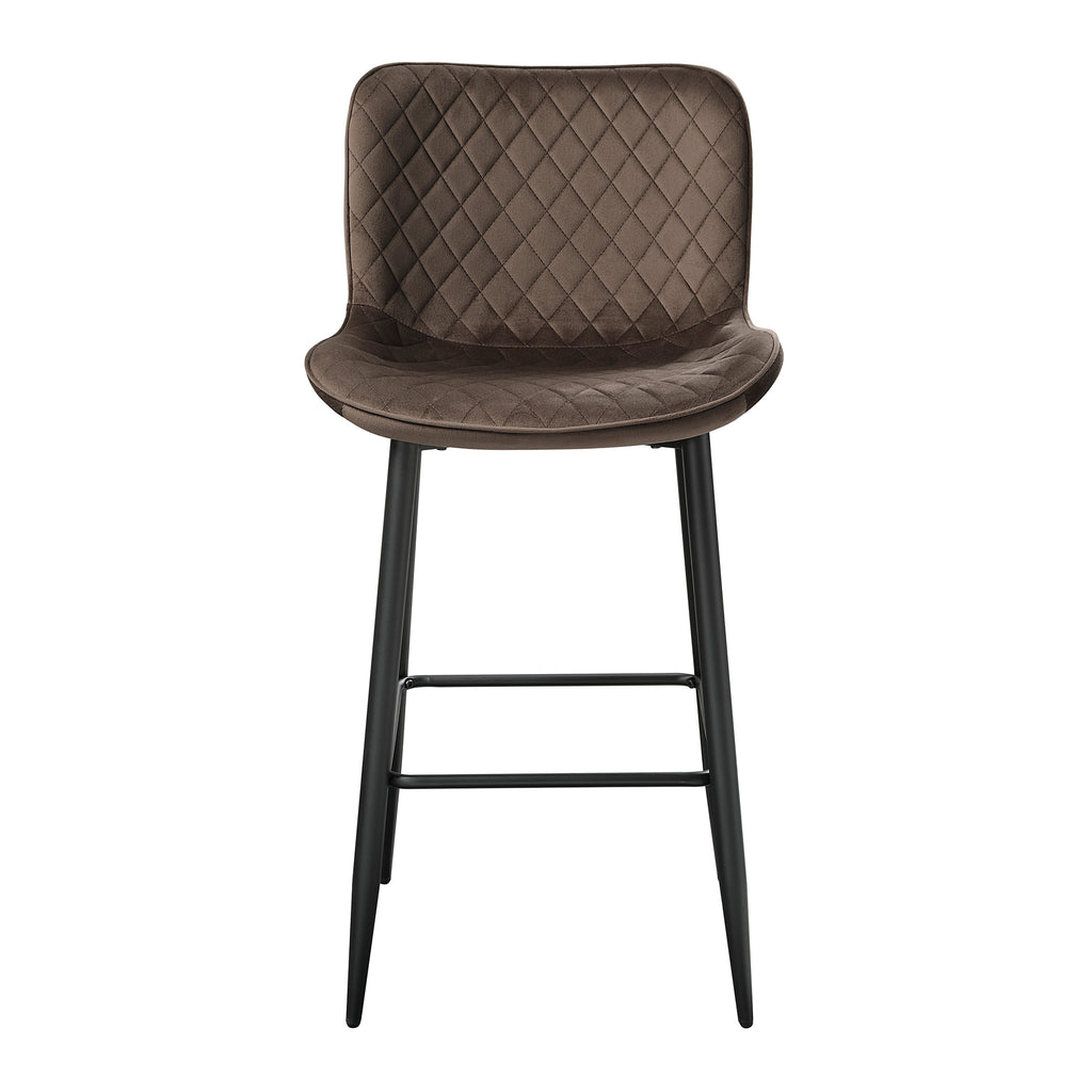 Velvet Fabric Pub Height Chair