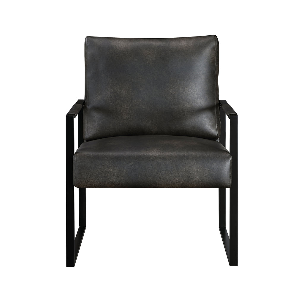 Faux Leather Accent Chair
