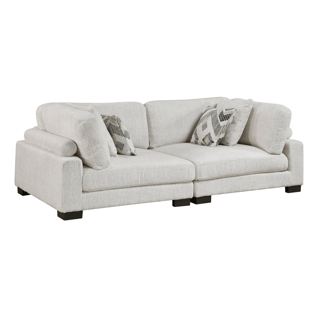 Textured Microfiber Loveseat