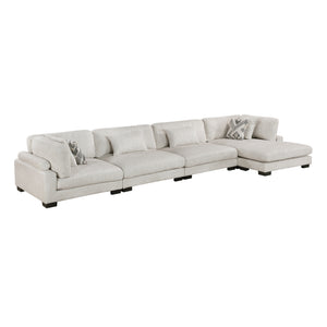Textured Microfiber 4-Piece Modular Sectional with Chaise