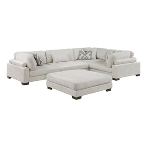 Textured Microfiber 5-Piece Modular Sectional with Ottoman