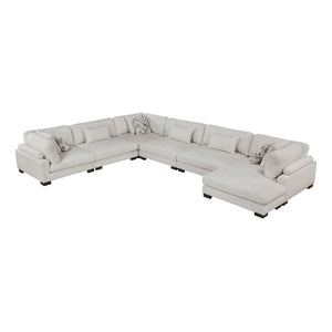 Textured Microfiber 6-Piece Modular Sectional with Chaise