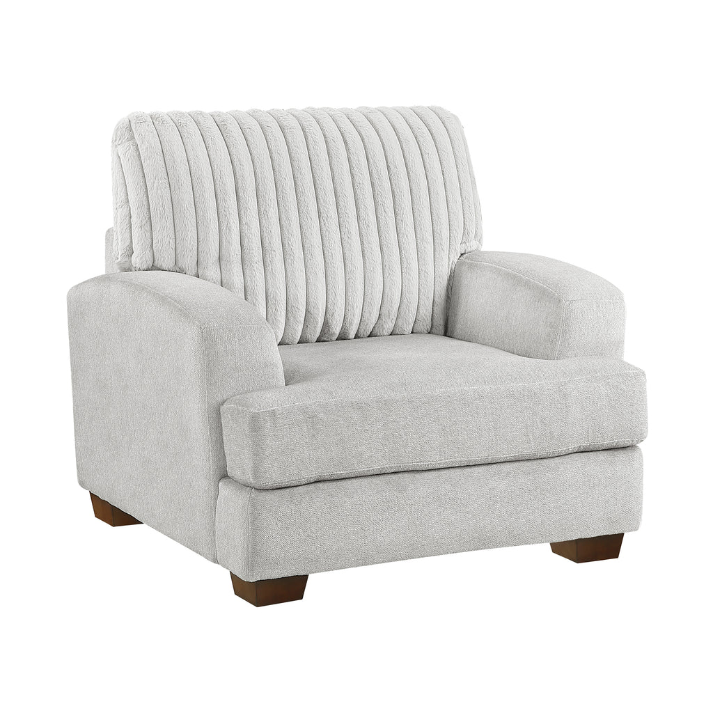 Textured Microfiber and Corduroy Chair