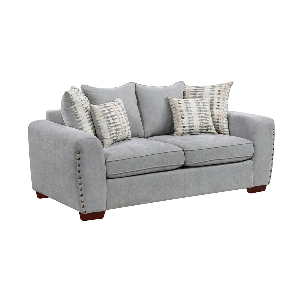 Chenille Fabric Loveseat