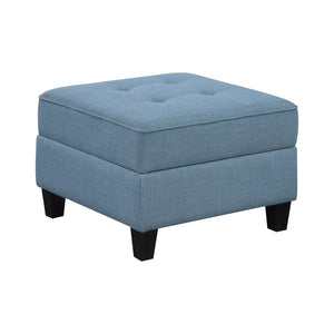 Textured Fabric Ottoman with Storage
