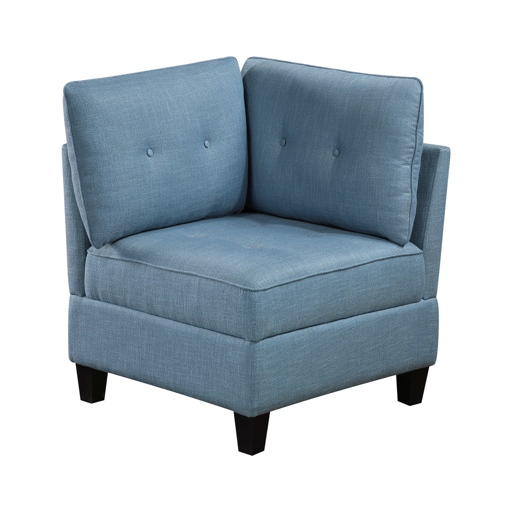 Textured Fabric Corner Seat with Storage