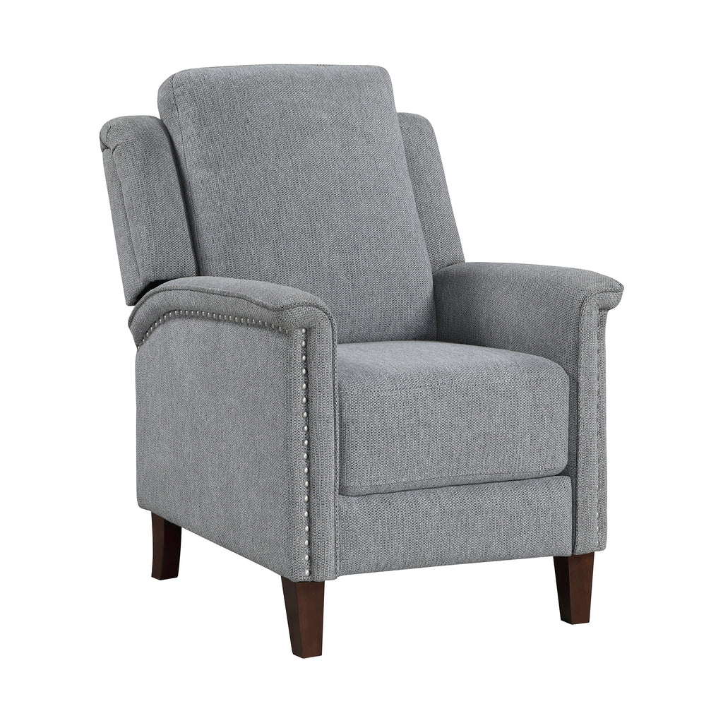 Chenille Fabric Push Back Recliner