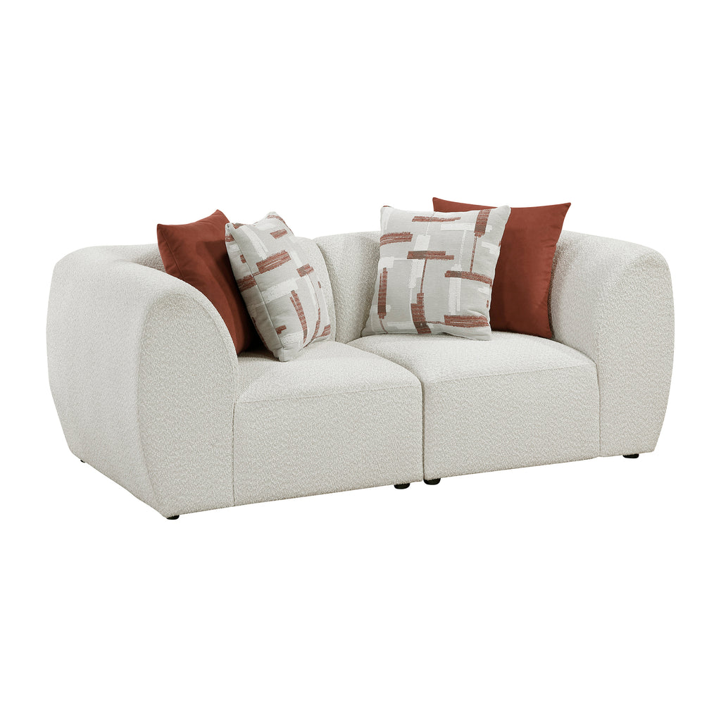 Chenille Fabric Living Room Loveseat