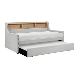 Textured Fabric Daybed with Trundle