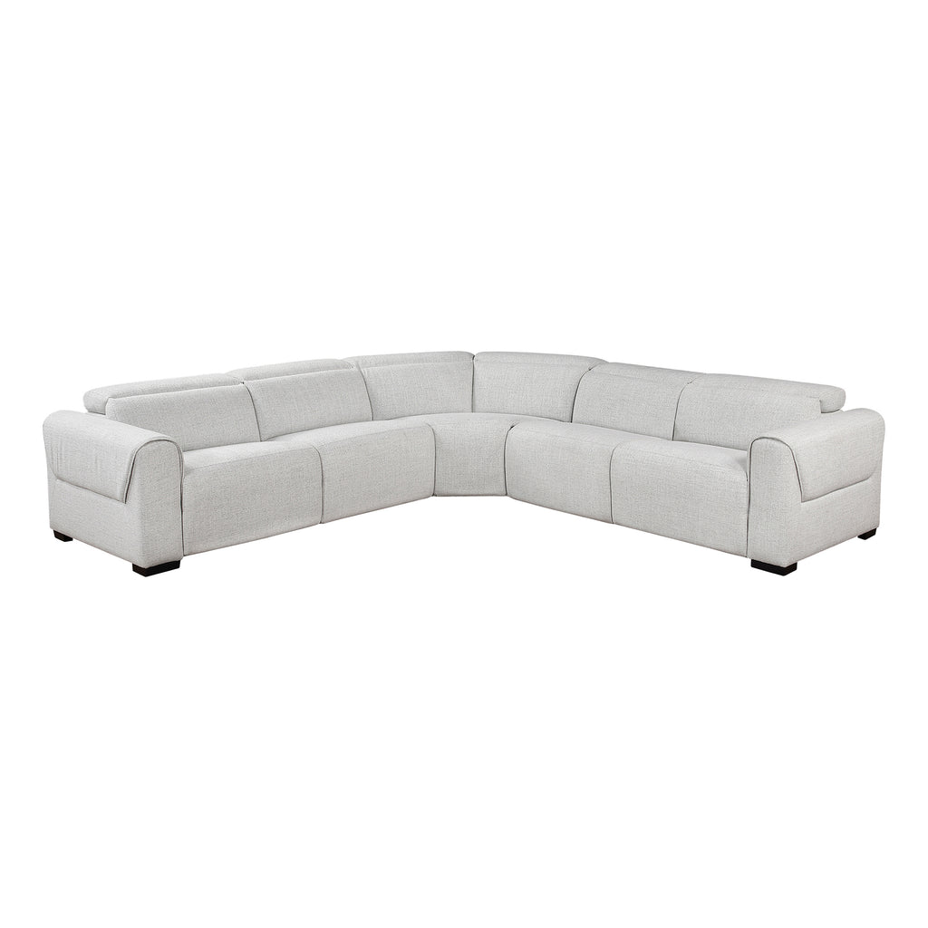Chenille Fabric 5-Piece Modular Power Reclining Sectional