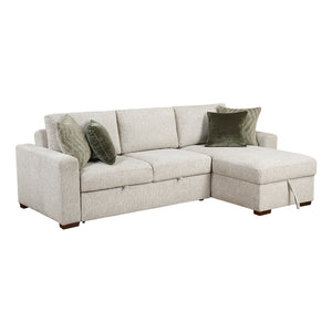 Textured Microfiber 2-Piece Sectional with Reversible Chaise