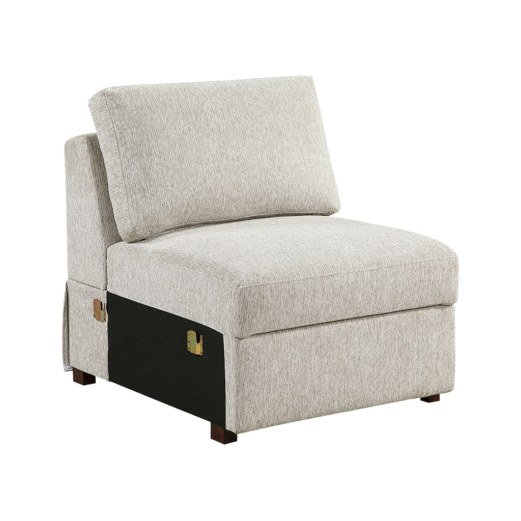 Textured Microfiber Armless Chair