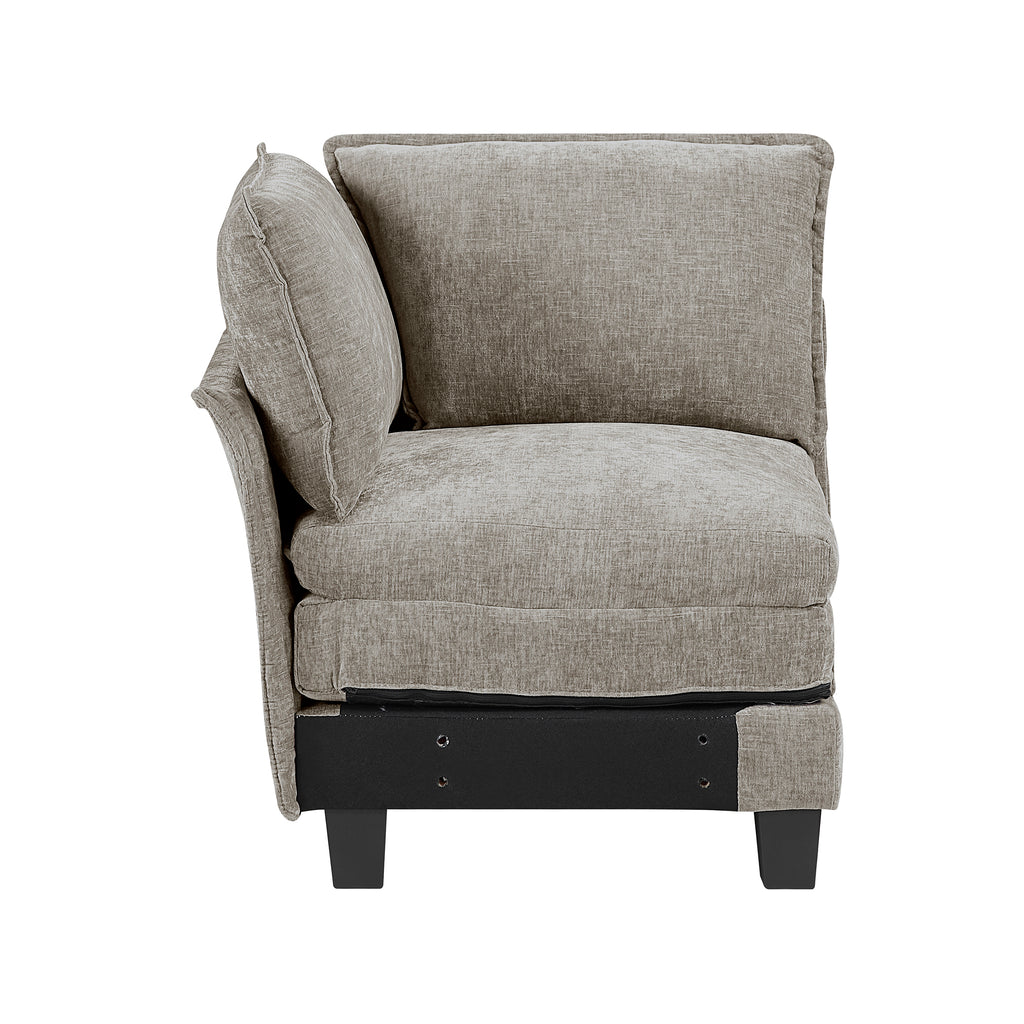 Chenille Fabric Corner Seat
